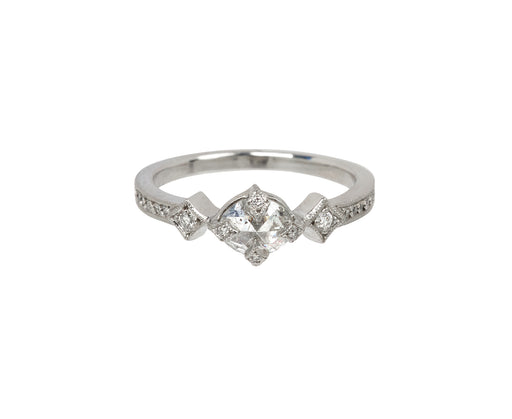 Rose Cut Diamond Antique Prong Solitiare