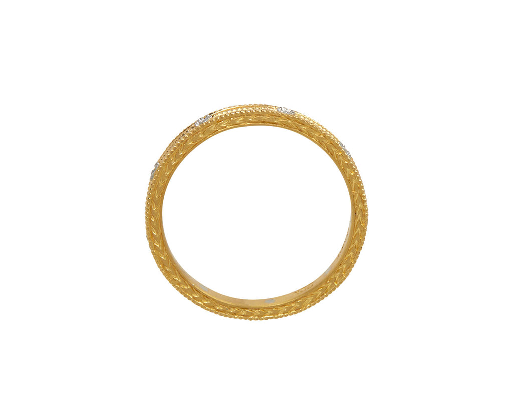 Milgrain Ring with Scalloped Flowers