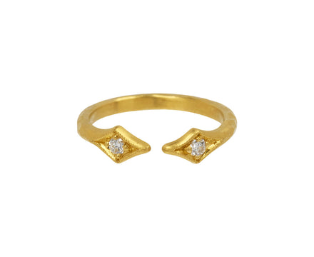 Gold Double Diamond Ring