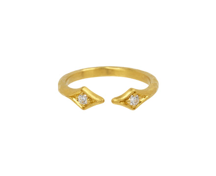 Gold Double Diamond Ring