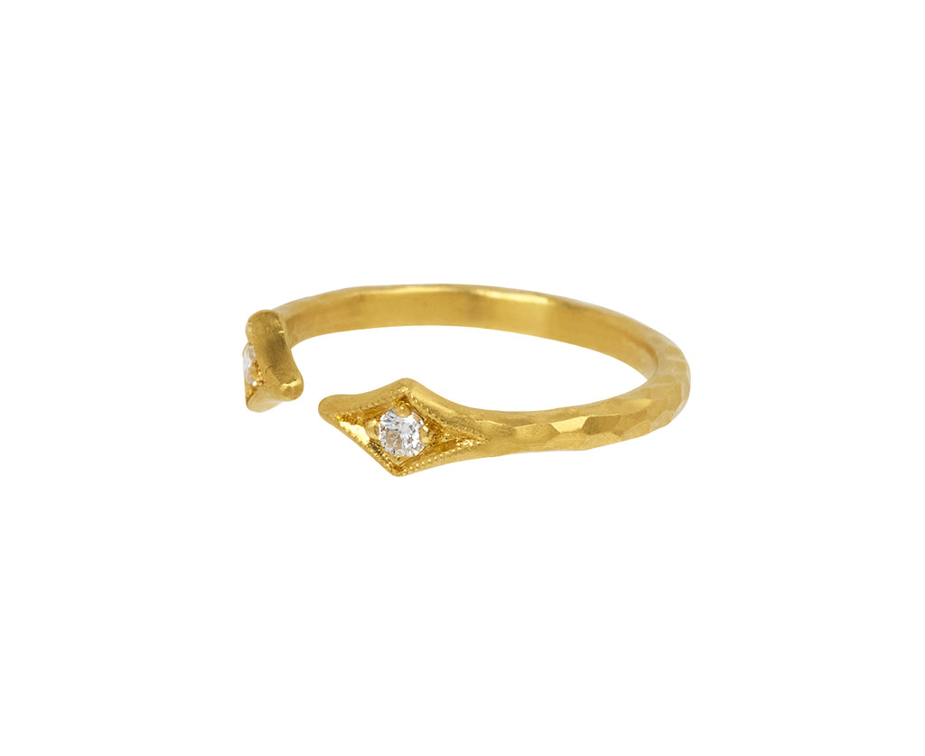 Gold Double Diamond Ring