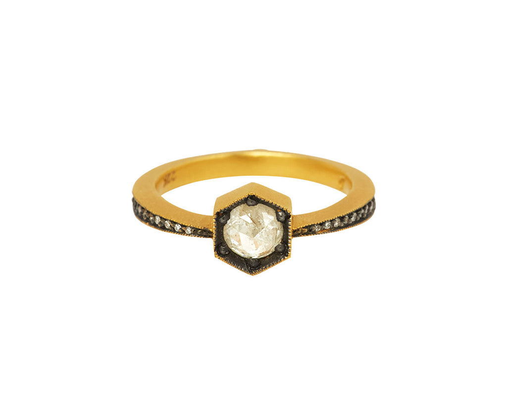 Gray Diamond Hex Ring - TWISTonline 