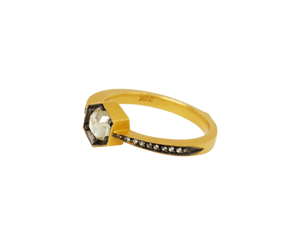 Gray Diamond Hex Ring - TWISTonline 