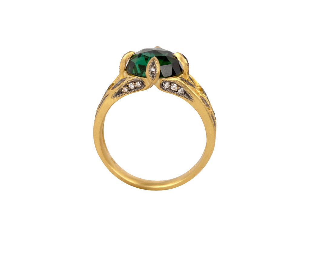 Cathy Waterman Green Tourmaline Floating Wheat Ring Top