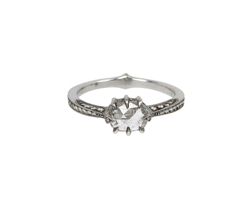 Rose Cut Diamond Cat Claw Solitaire