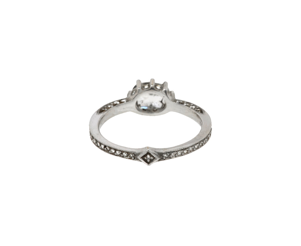 Rose Cut Diamond Cat Claw Solitaire