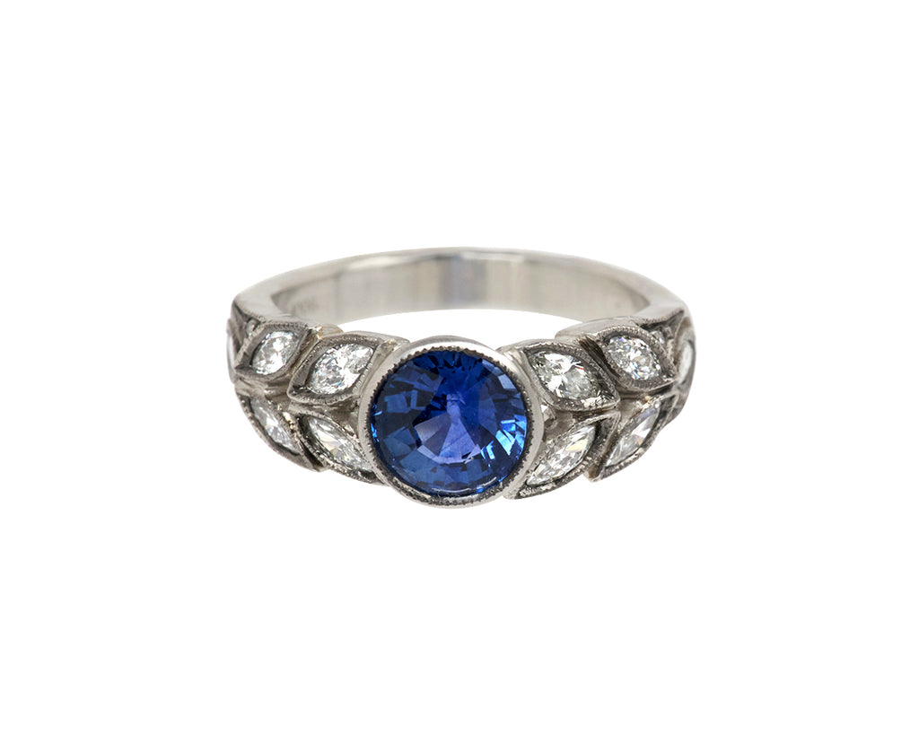 Ceylon Sapphire Diamond Garland Ring