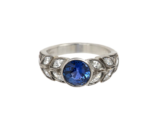 Ceylon Sapphire Diamond Garland Ring