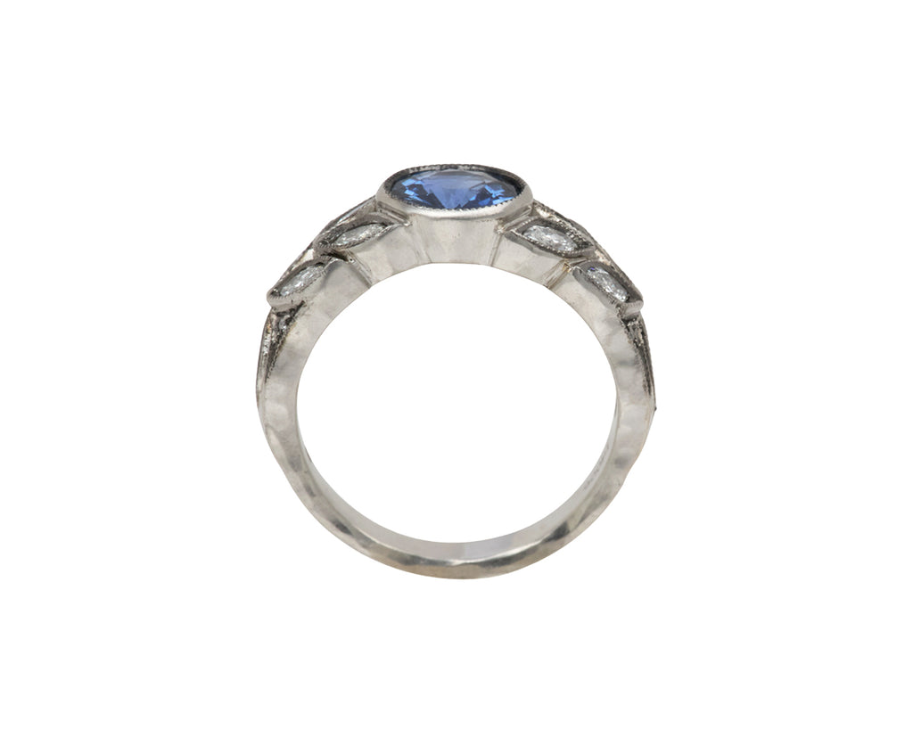 Ceylon Sapphire Diamond Garland Ring