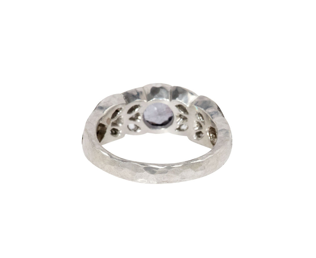 Platinum Gray-Lilac Tourmaline Garland Ring