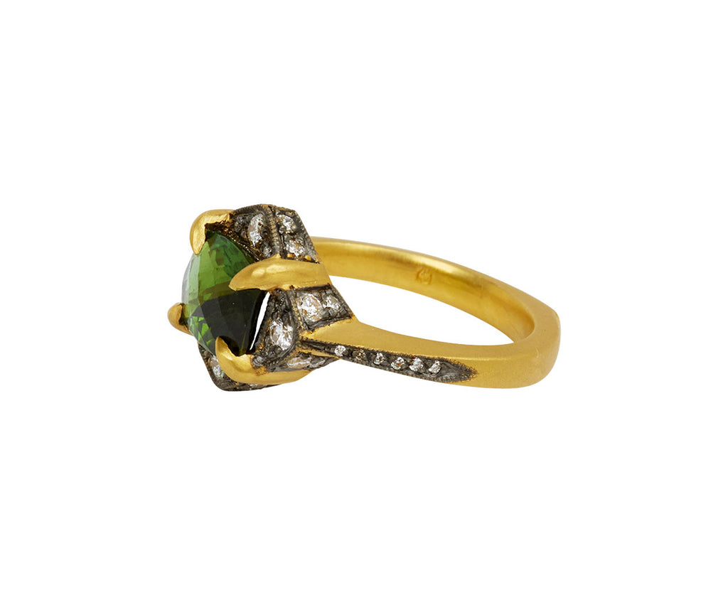 Green Tourmaline Aphrodite Ring