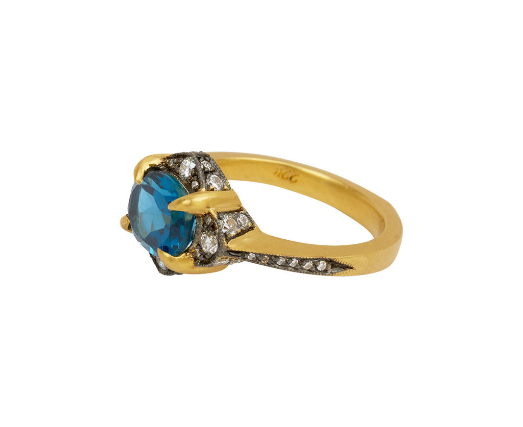 Indicolite Tourmaline Aphrodite Ring