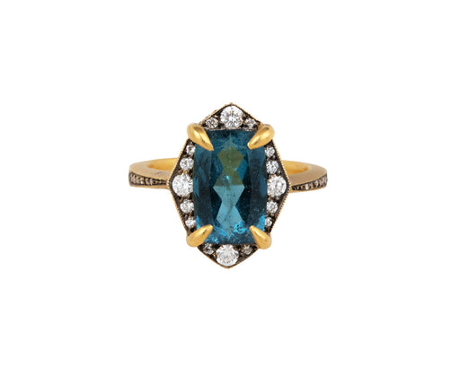 Indicolite Tourmaline Aphrodite Ring