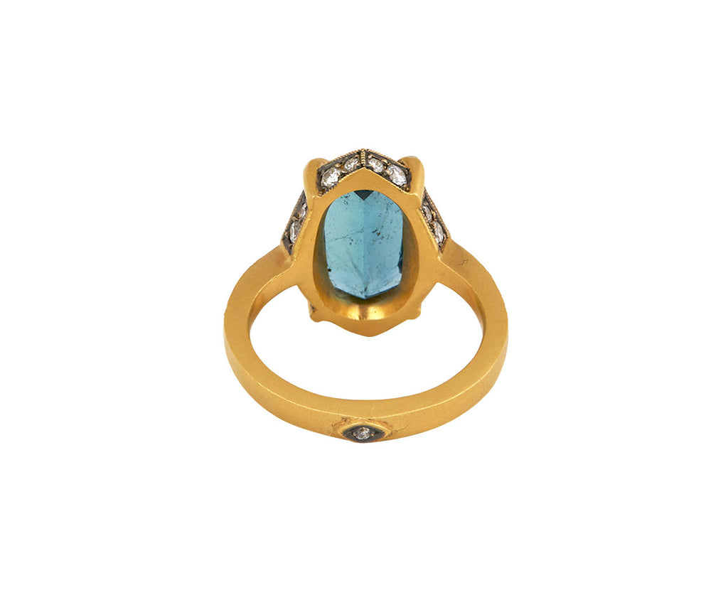 Indicolite Tourmaline Aphrodite Ring
