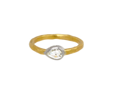 Pear Shaped Rose Cut Diamond Branch Ring