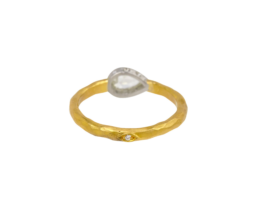 Pear Shaped Rose Cut Diamond Branch Ring
