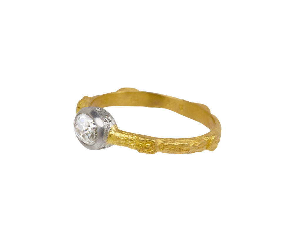 Oval Rose Cut Diamond Branch Ring