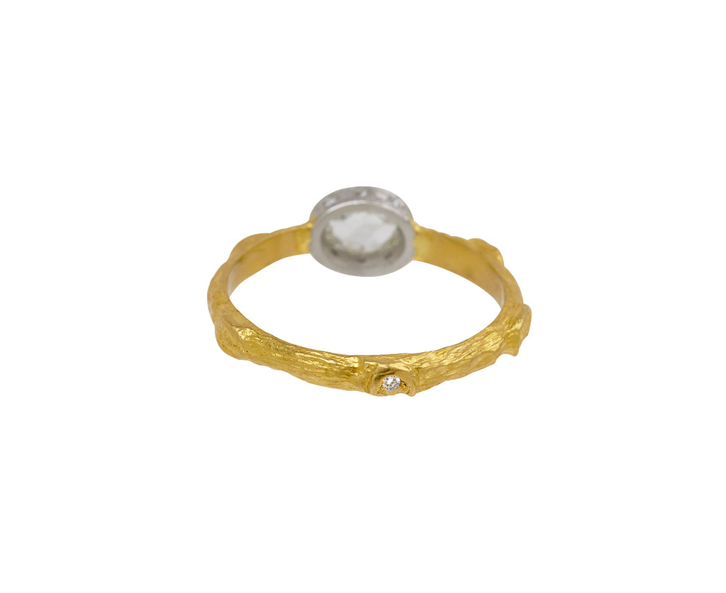 Oval Rose Cut Diamond Branch Ring