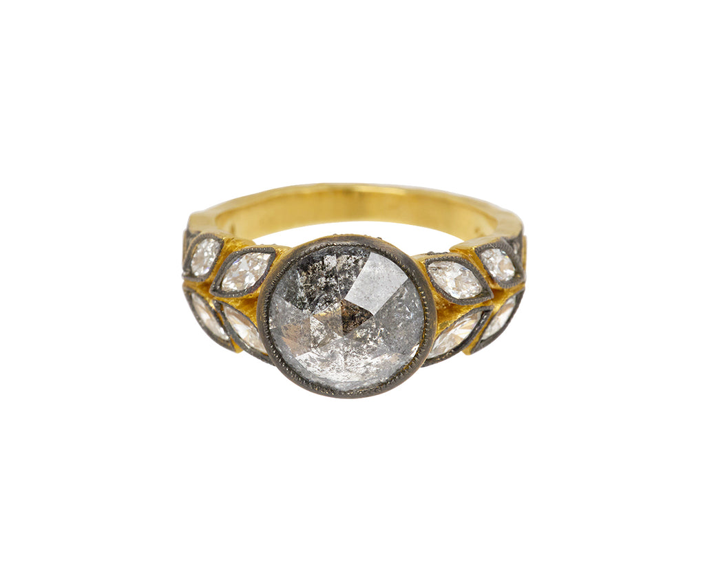 Black and White Diamond Garland Ring