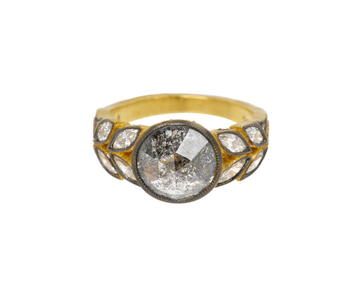 Black and White Diamond Garland Ring