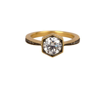 Cathy Waterman Diamond Hex Crown Ring