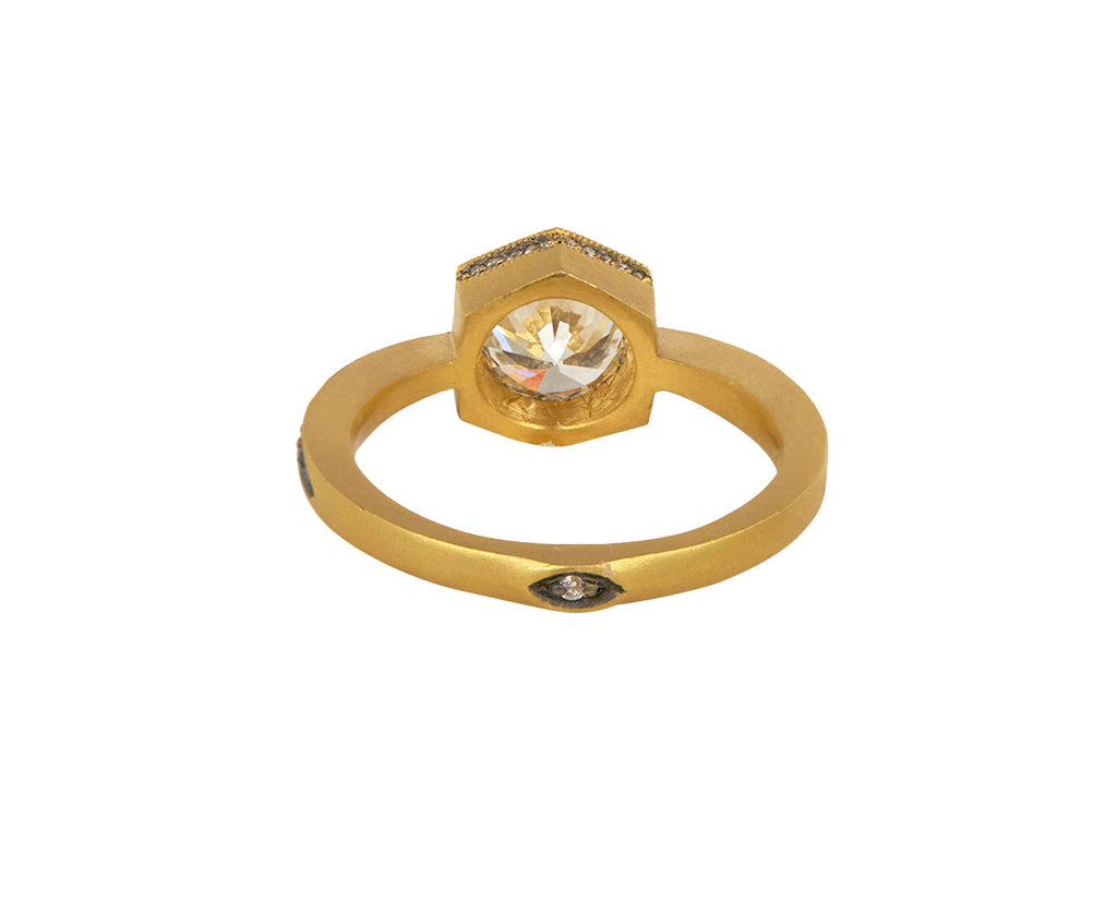 Diamond Hex Crown Ring