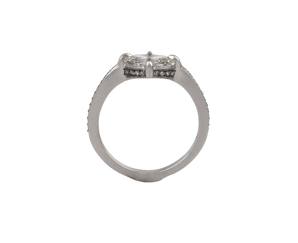 Cathy Waterman Platinum Diamond Minerva Ring Top