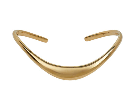 Zaha Plain Gold Snap Cuff