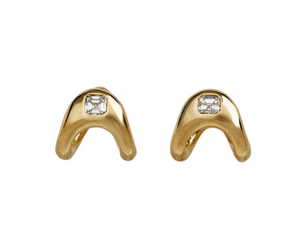 Petite Zaha Asscher Cut Diamond Earrings