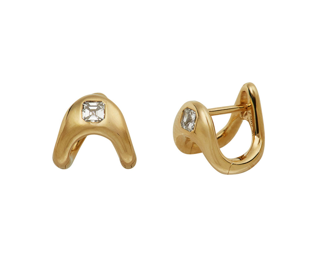 Petite Zaha Asscher Cut Diamond Earrings