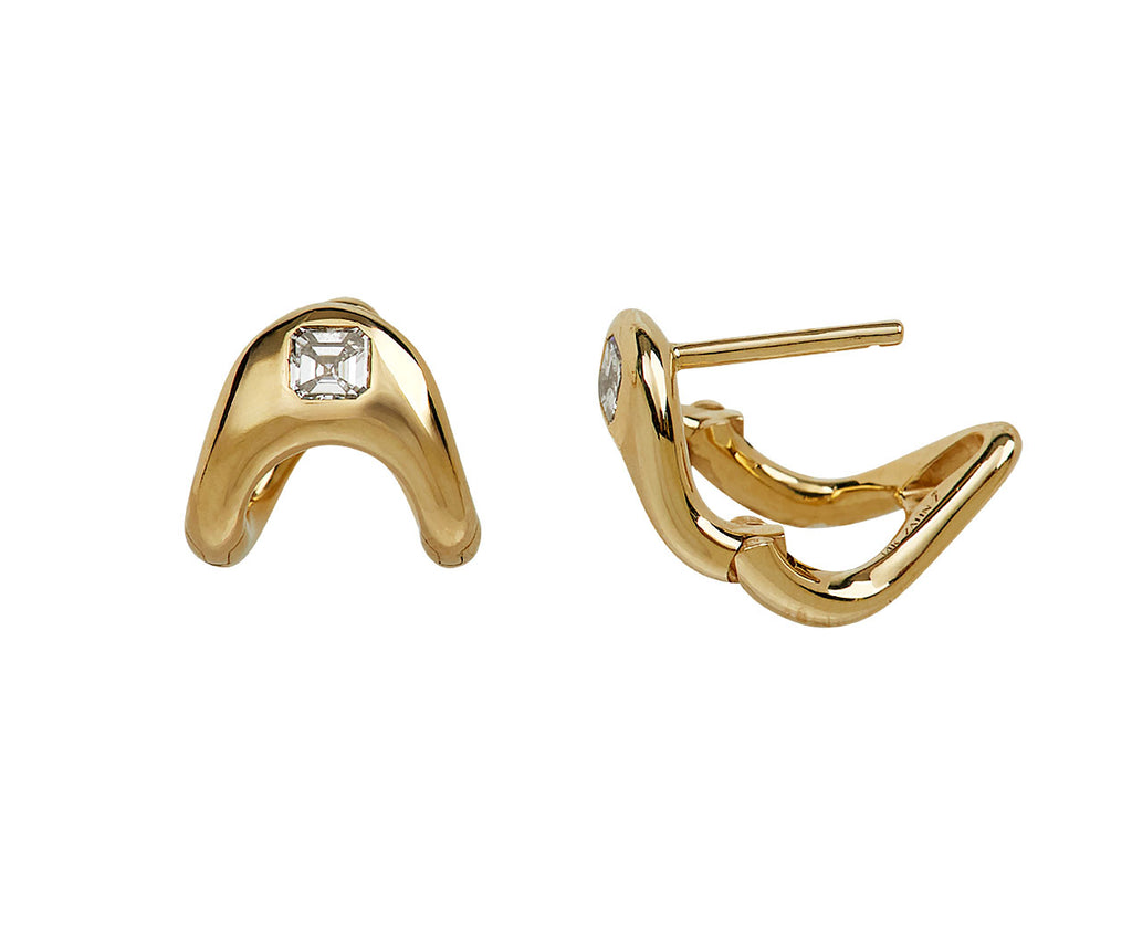 Petite Zaha Asscher Cut Diamond Earrings