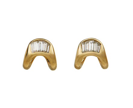 Petite Zaha Baguette Cut Diamond Earrings