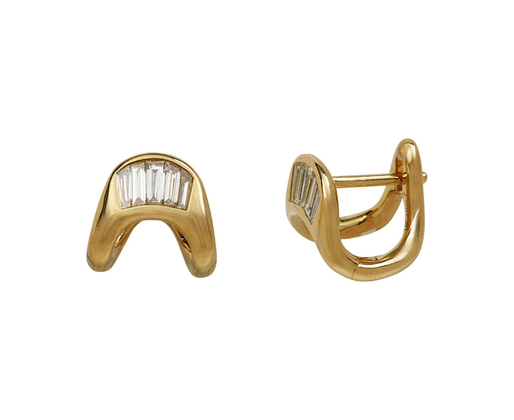 Petite Zaha Baguette Cut Diamond Earrings