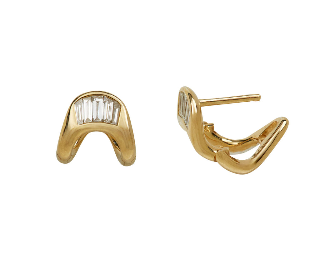Petite Zaha Baguette Cut Diamond Earrings