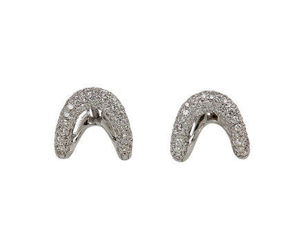 Zaha Slim Pave Diamond Earrings
