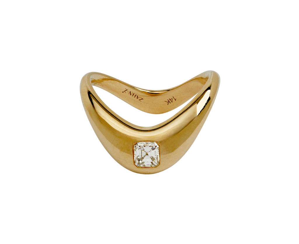 Petite Zaha Asscher Diamond Ring