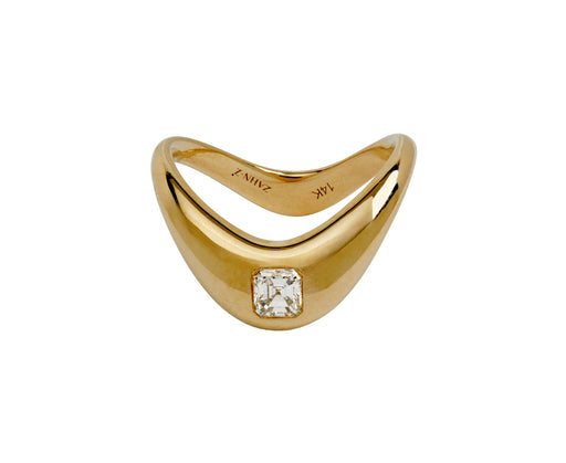 Petite Zaha Asscher Diamond Ring