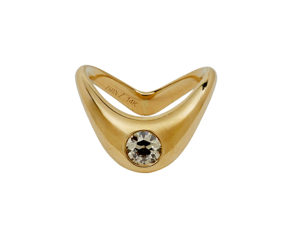 Medium Zaha Champagne Old European Cut Diamond Ring
