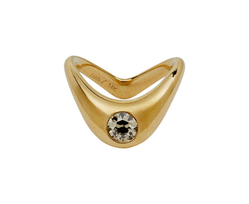 Medium Zaha Champagne Old European Cut Diamond Ring