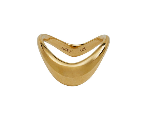 Petite Zaha Plain Gold Ring