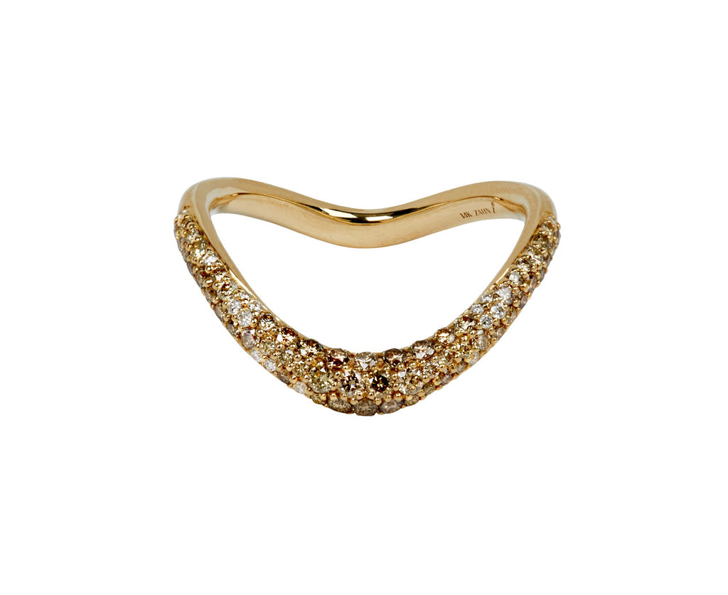 Pavé Champagne Diamond Shadow Band