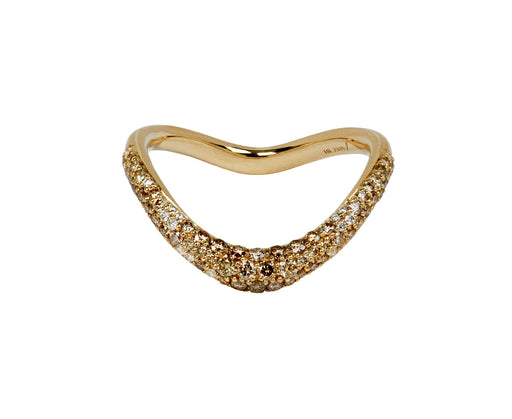 Pavé Champagne Diamond Shadow Band