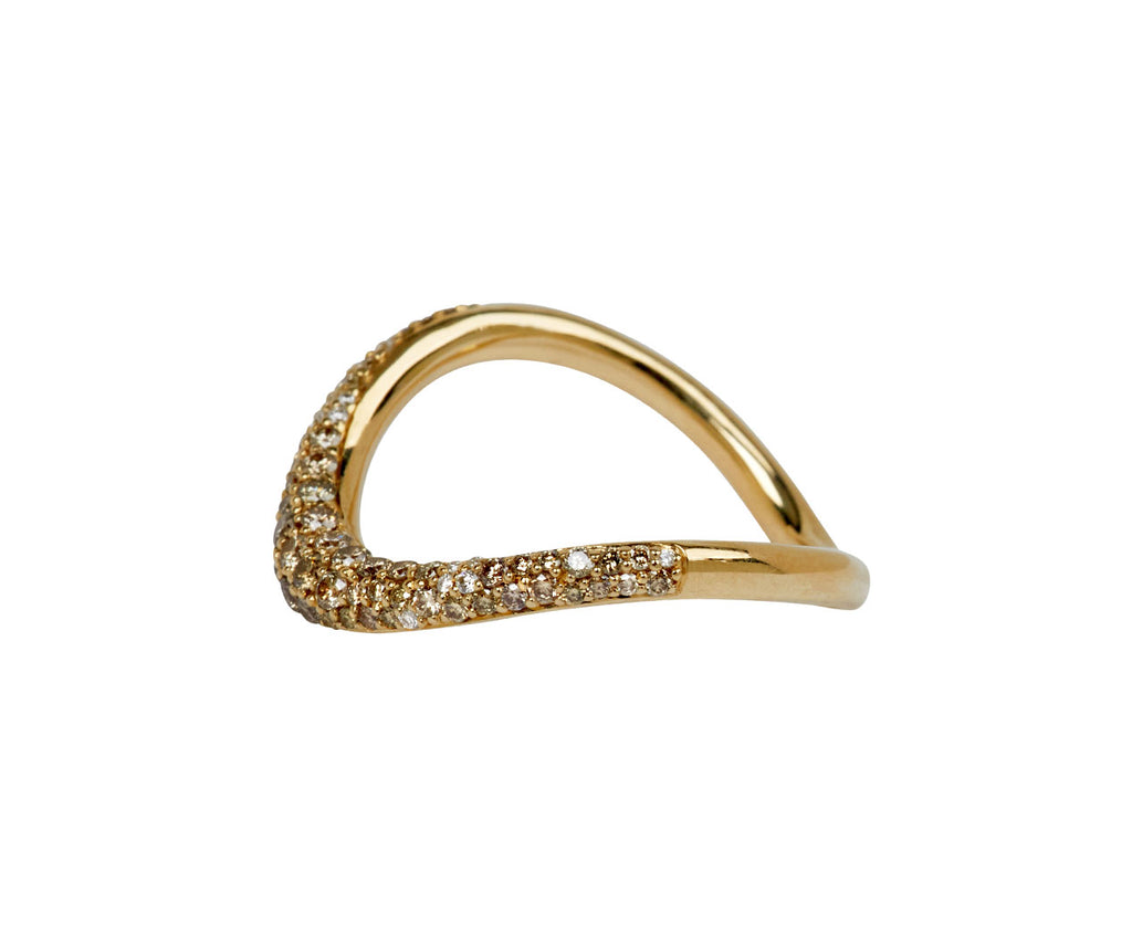 Pavé Champagne Diamond Shadow Band