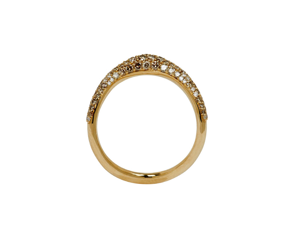 Pavé Champagne Diamond Shadow Band