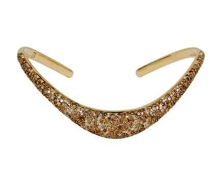 Petite Champagne Diamond Zaha Snap Cuff Bracelet