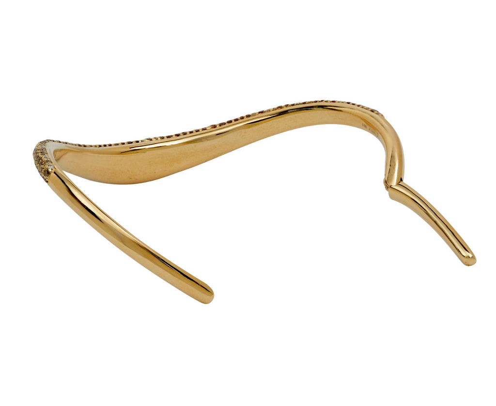 Petite Champagne Diamond Zaha Snap Cuff Bracelet