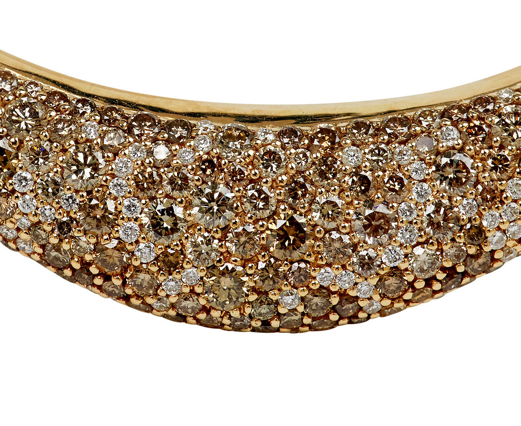 Petite Champagne Diamond Zaha Snap Cuff Bracelet