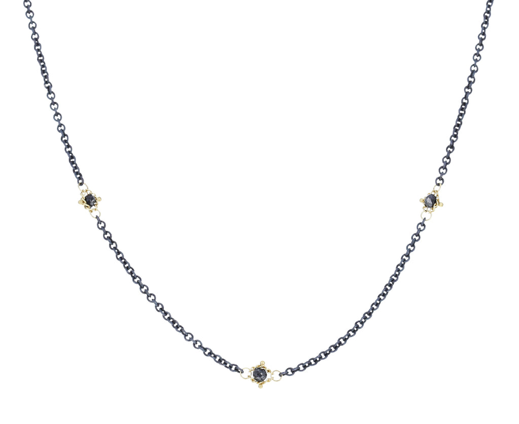 Black Diamond Textile Station Necklace - TWISTonline 