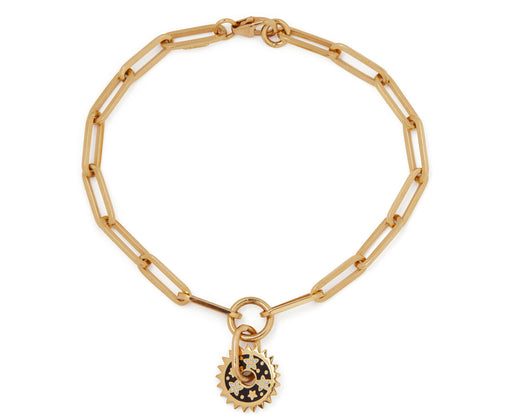 Dark Blossom Charm Chain Bracelet