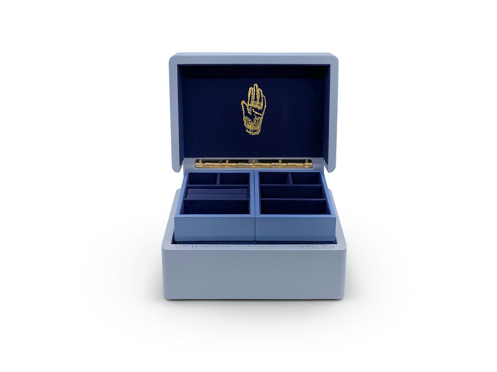 Evening Blue Mini Trunk Jewelry Box